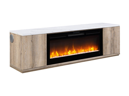 Mason - Entertainment Unit With Bluetooth Speaker And LED Lighting - Natural