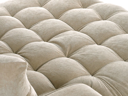 Modern Chaise Lounge Upholstered Sofa Couch With Tufted Seat And Detachable Pillows For Living Room
