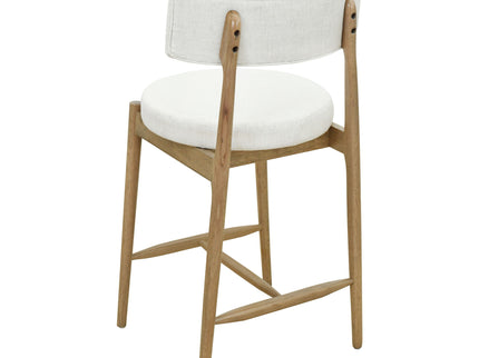 Mid Century Modern Counter Stools, Fabric Upholstered Chairs