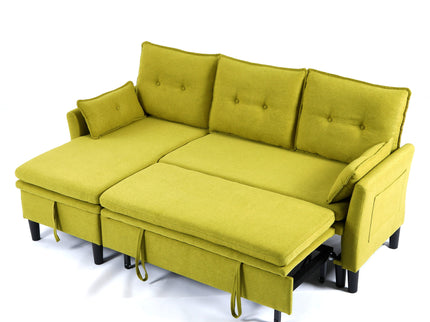 L-Shaped Reversible Chaise Sectional Sofa With Storage