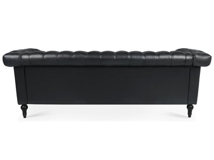 Traditional Square Arm Removable Cushion 3 Seater Sofa