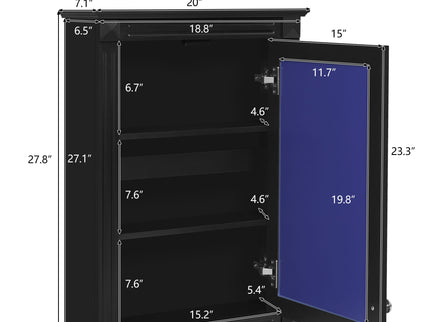 Wall Mounted Bathroom Storage Medicine Cabinet For Over Toilet With Mirror