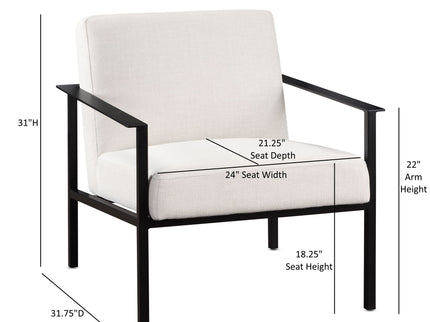 Millie - Stationary Accent Chair - Off White