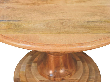 Round Turned Dining Table - Oak