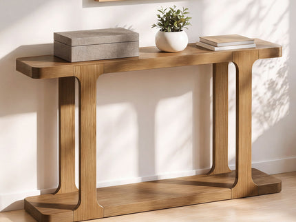 Console Table & Bottom Shelf - Walnut