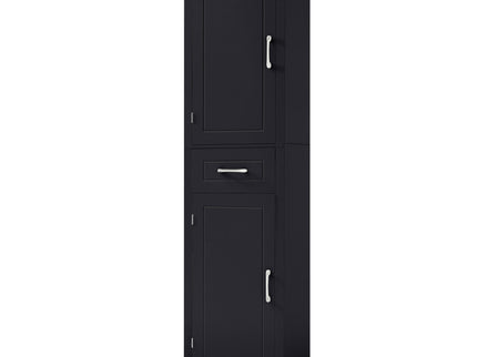 Tall Freestanding Bathroom Storage Cabinet With 2 Doors And Adjustable Shelves