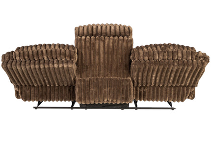 Motion Recliner Sofa With Fold-Down Table, Manual Recline, Charging Station & Cup Holders