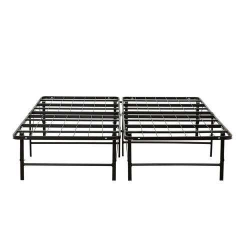 California King Size Bed Base, Mattress Foundation Bed Frame, Bedroom Furniture - Black