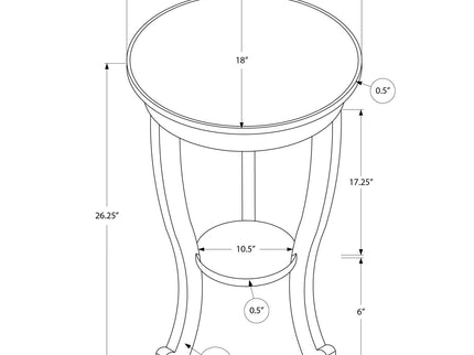 Accent End Table, 2 Tier, Traditional - Walnut