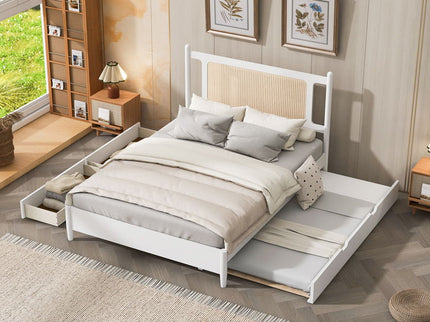Platform Bed With 2 Big Drawers & Trundle