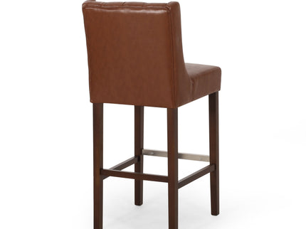 Solstara - Upholstered Dining Barstool With Button Tufted And Wing Back