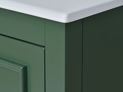 Bathroom Vanity With Ceramic Sink Combo, Modern Freestanding Storage Cabinet With Silver Handles