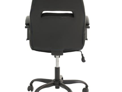 Ergonomic Office Chair With Armrests, Adjustable Design - Black / Blue