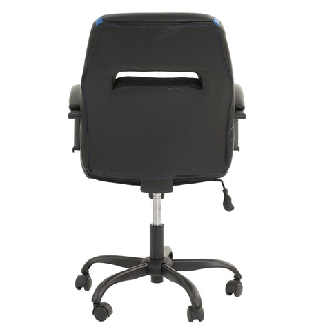 Ergonomic Office Chair With Armrests, Adjustable Design - Black / Blue