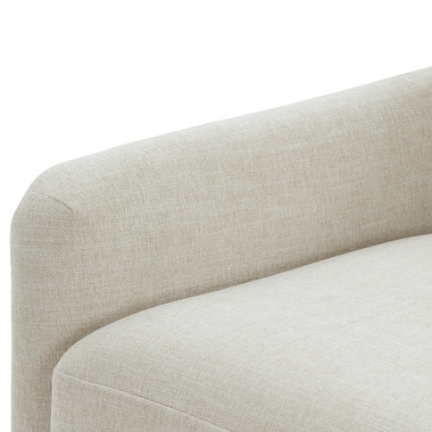 Tolland - Swivel Accent Chair With Antique Brass Nailhead Trim - Beige