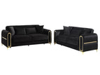 Black / 2 Pc. Sofa, Loveseat