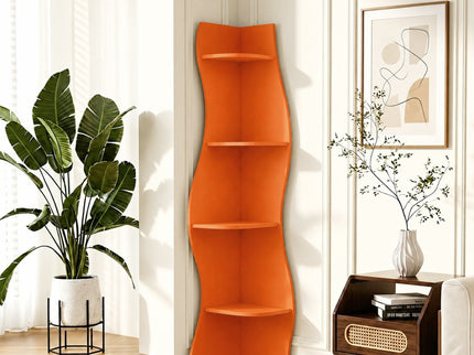 5 Tier S - Shaped Corner Shelf For Living Room
