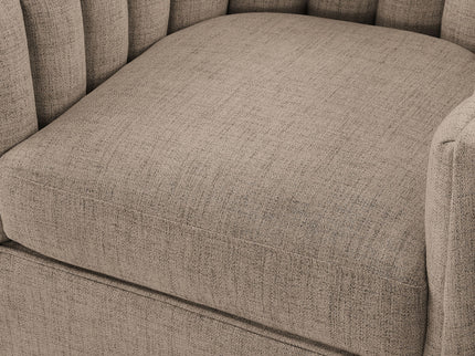 Solitude - Skirted Swivel Accent Chair With Hemp Like