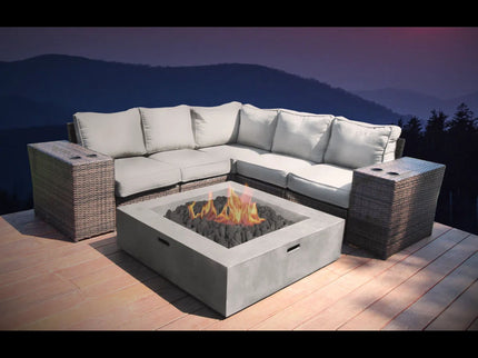 Modern Rattan Wicker Seating Group With Cushions