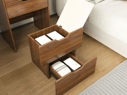 Vanity Desk With Lighted Mirror & Stool