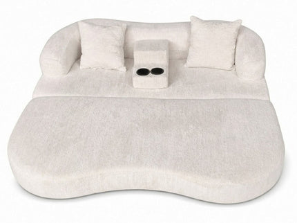 2 In 1 Convertible Sleeper Sofa Bed With Cup Holders
