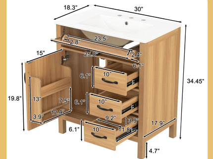 Modern Traditional Bathroom Vanity With Sink