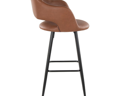 Margarite - Contemporary Fixed Height BarStool With Square Footrest (Set of 2)