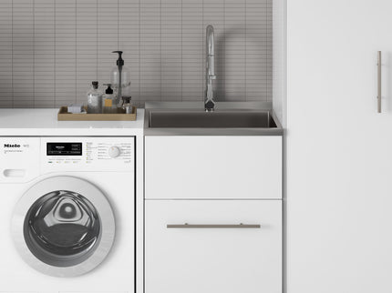 Metro - Laundry Cabinet & Faucet And Stainless Steel Sink