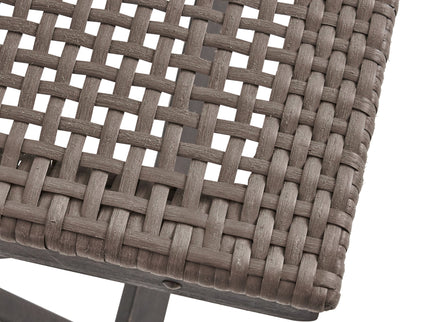 Bistro Foldable Chair With Wicker Backrest