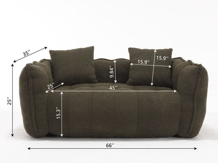 Cozy Beanbag Chair With High Resilience Foam Core For 2