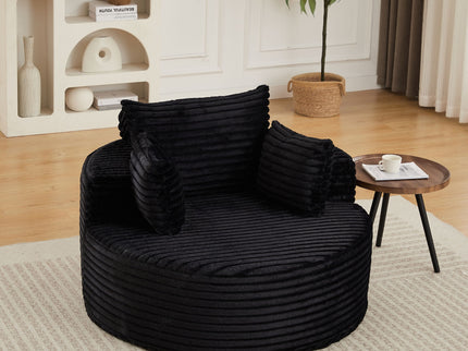 Modern Single Sofa With Backrest Pillow For Living Room