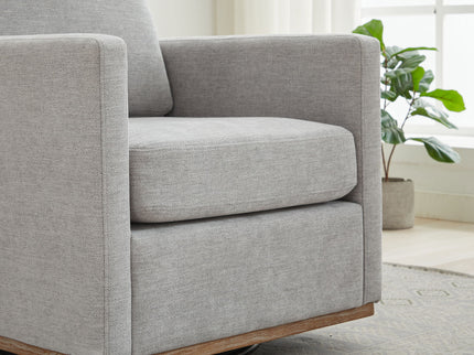 Square Upholstered Swivel Accent Chair