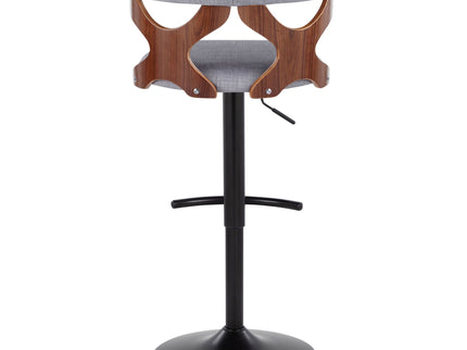 Gardenia - Contemporary Adjustable Barstool, Swivel With Rounded T Footrest (Set of 2)