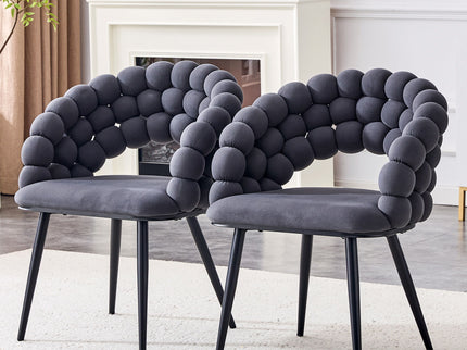 Puffy Bubble, Ball Chain Chairs For Dining Room (Set of 2)
