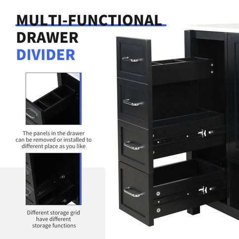 Bathroom Vanity With Sink Top, Bathroom Vanity Cabinet With 2 Doors And 2 Drawers, Open Shelf
