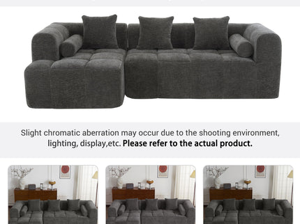 Sectional Free Combined Sofa With 2 Side Pockets