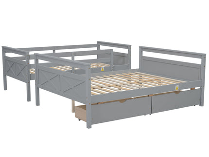 Bunk Bed With Ladder And Safety Guardrail