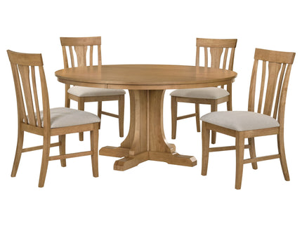 Auburn - 5 Piece Dining Set - Natural / Light Brown