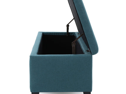 Contemporary Storage Ottoman Bench With Upholstery