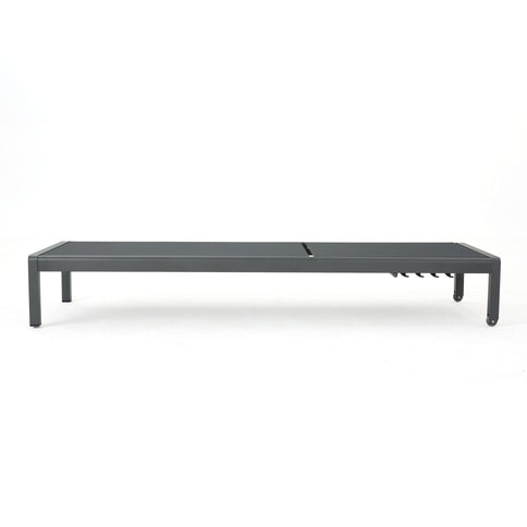 Outdoor Patio Chaise Lounge With 5 Reclining Positions