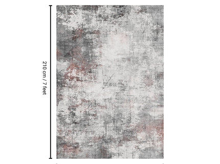Toucan - 5' X 7' Washable Non - Slip Area Rug - Ivory / Dark Gray