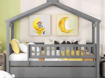 Creativity House Bed With Twin Size Trundle