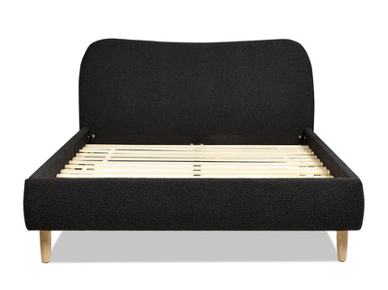Roman - Curved Headboard Upholstered Platform Bed