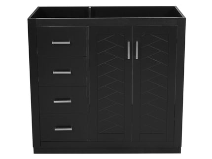 Retro Style Bathroom Vanity, 3 Drawers & Soft Closing Doors