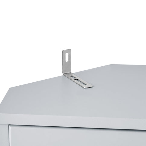 Multi Functional Corner Cabinet With Adjustable Shelves And 2 Doors