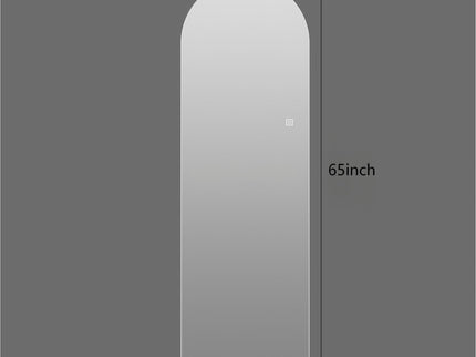 LED Full Length Wall Mirror With Symmetrical Arch Design, 3 Color Dimmable Lighting - Silver