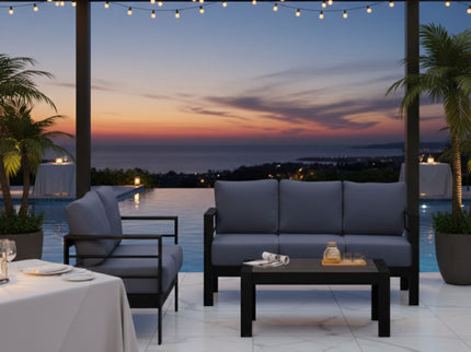 Outdoor Patio Set, All-Weather, Thick Cushions