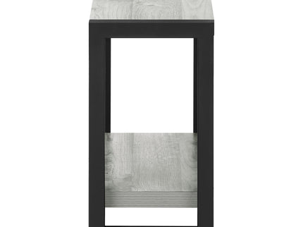Accent Side Table, Narrow, Small, 2 Tier, Contemporary And Modern