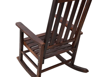Oversized Porch Rocker Chair With Wide Seat And Tall Backrest