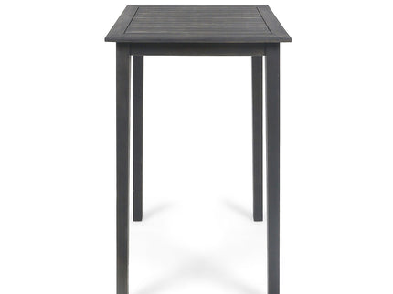 Outdoor Minimalist Acacia Wood Square Bar Table